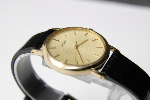【 N MINT+++ w/ BOX 】 Vintage SEIKO 7N01-HZB0 32mm Gold Dial Quartz Men's Watch